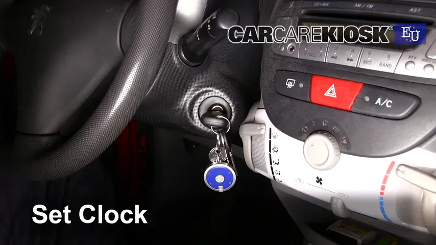 2008 Peugeot 107 Trendy 1.0L 3 Cyl. Clock